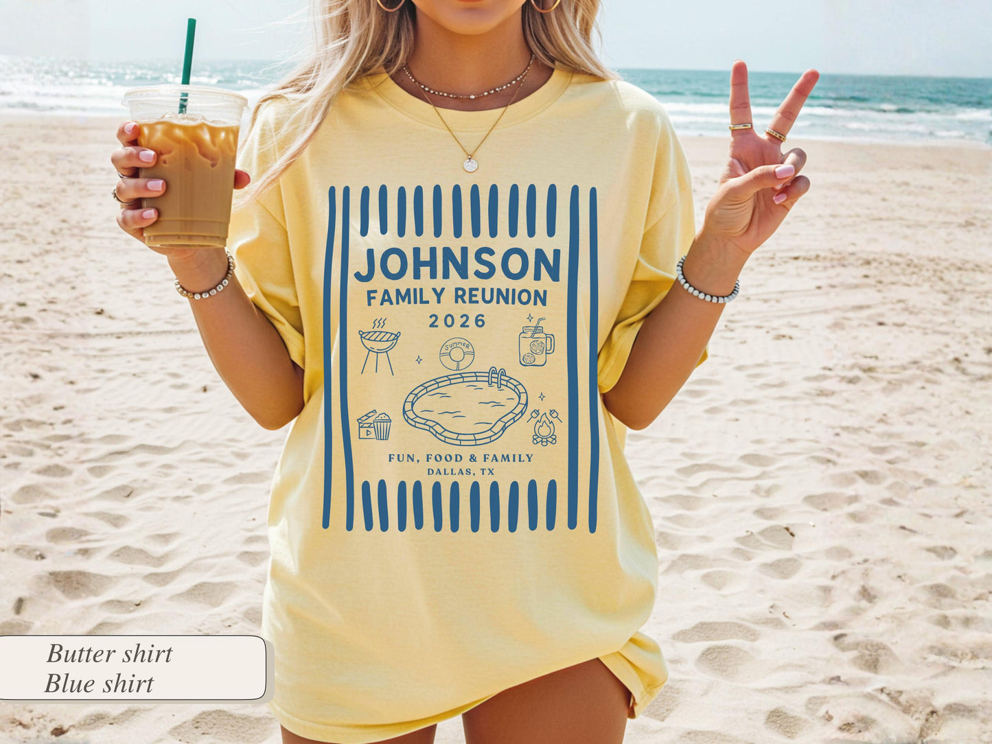 Custom Family Reunion Shirts 2026, Matching Family Trip Shirts, Summer Family Reunion Comfort Colors Tee, Girls Cousins Pool Crew Tee