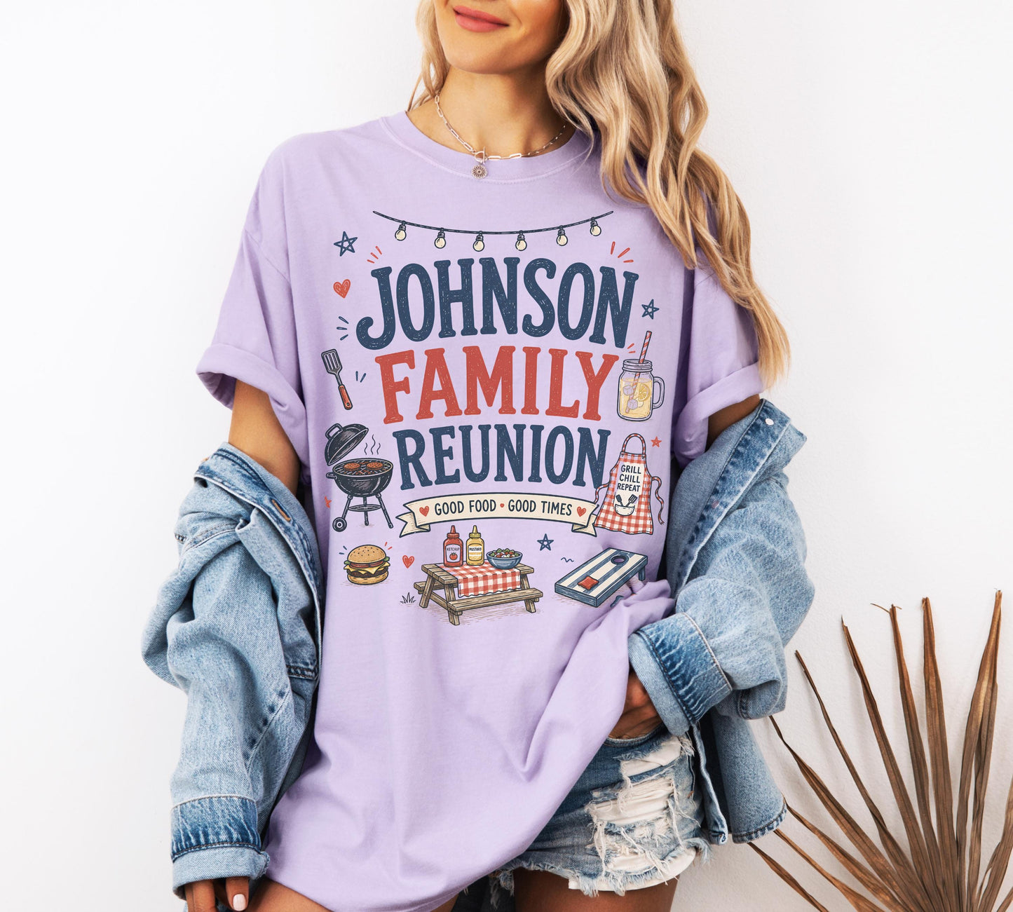 Personalized Last Name Family Reunion Shirts, Matching BBQ Tee, Custom Family Name Shirt, Cookout Group Shirts, Reunion Gift Tee