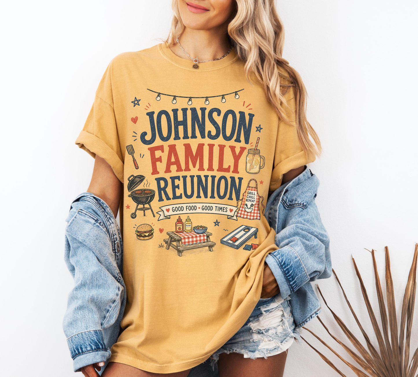 Personalized Last Name Family Reunion Shirts, Matching BBQ Tee, Custom Family Name Shirt, Cookout Group Shirts, Reunion Gift Tee