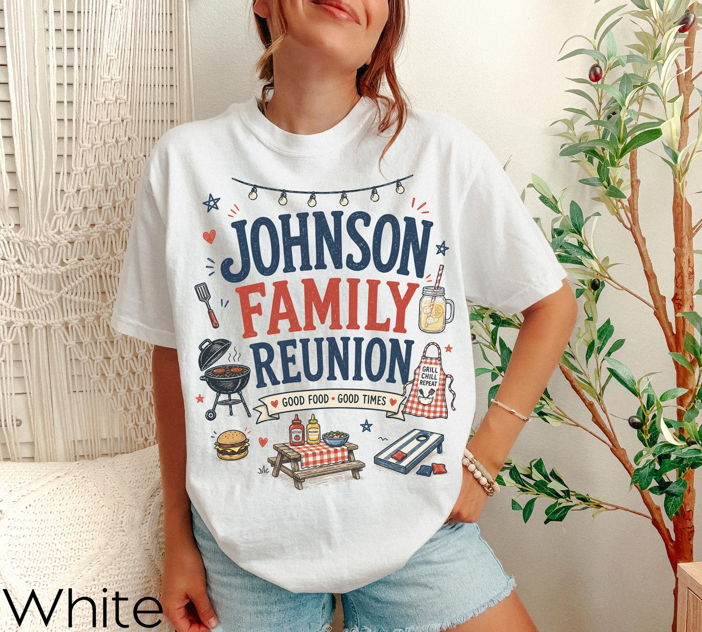 Personalized Last Name Family Reunion Shirts, Matching BBQ Tee, Custom Family Name Shirt, Cookout Group Shirts, Reunion Gift Tee