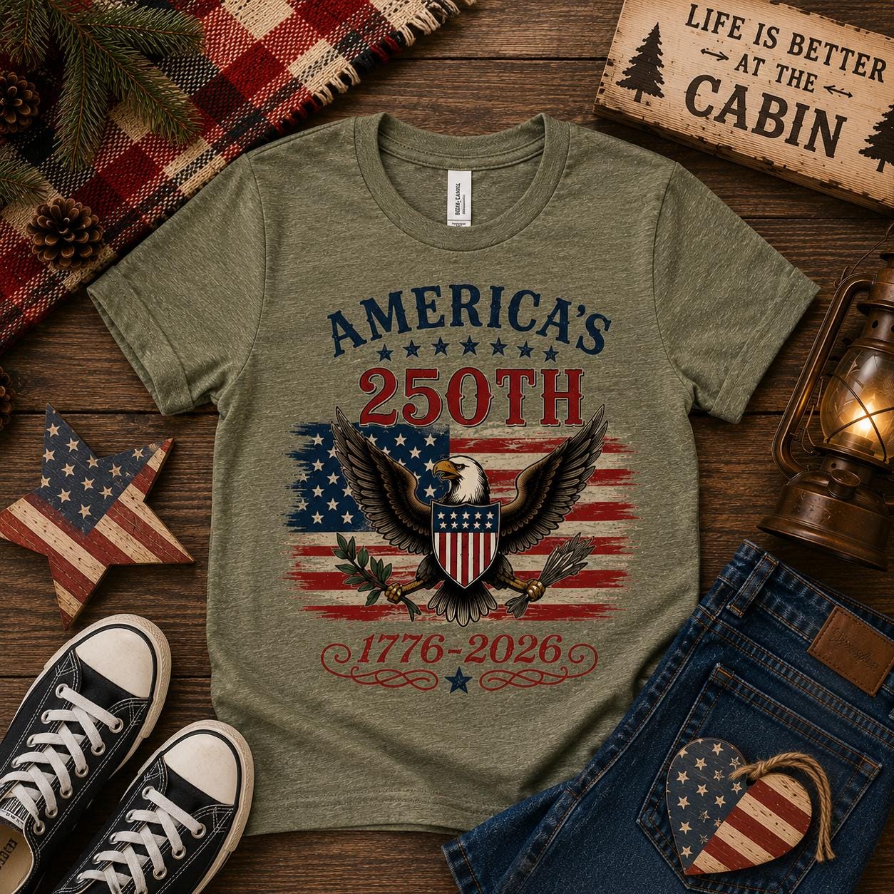 Americas 250th Anniversary Shirt | Matching Family Fourth Of July Shirts | Patriotic USA Eagle 1776 2026 Tee