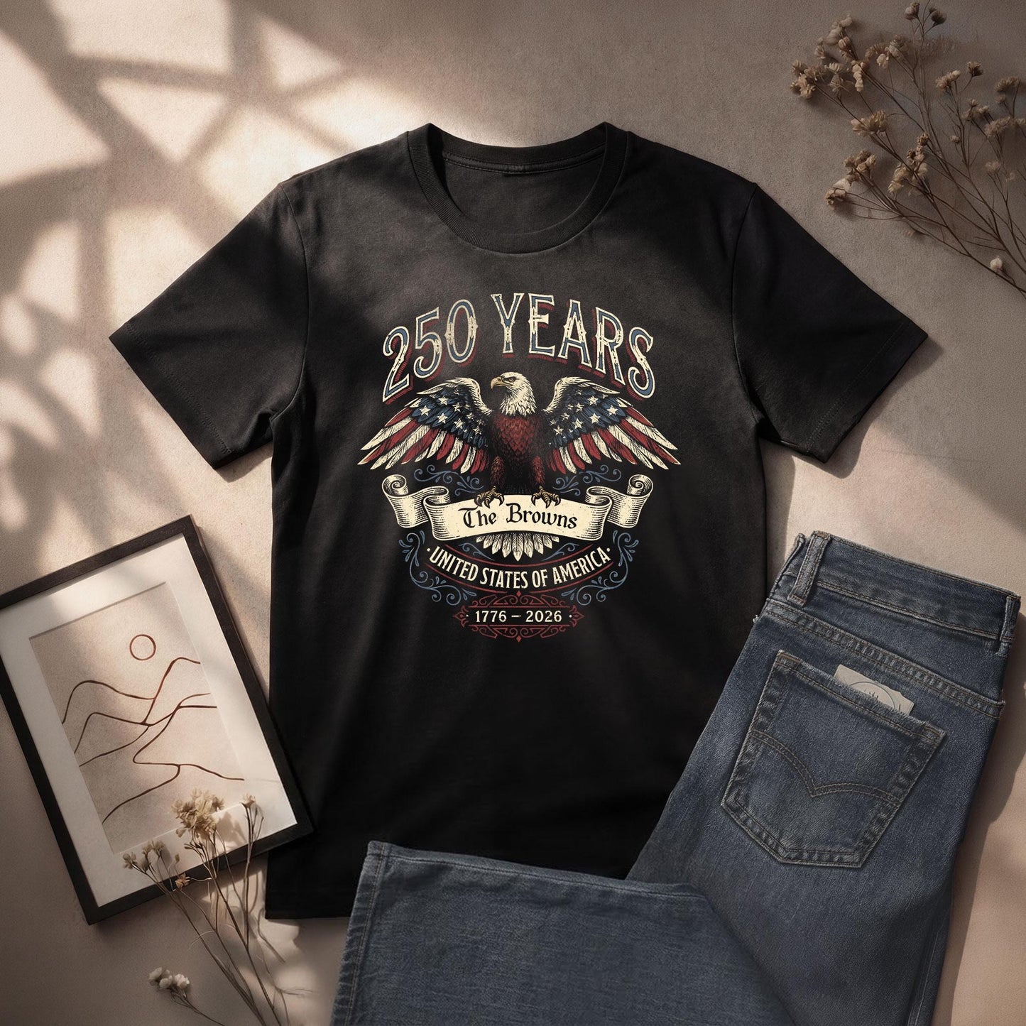 Custom Family Name 250 Years Of United States Shirt | We The People 1776 2026 Tee | Patriotic 4th Of July Gift
