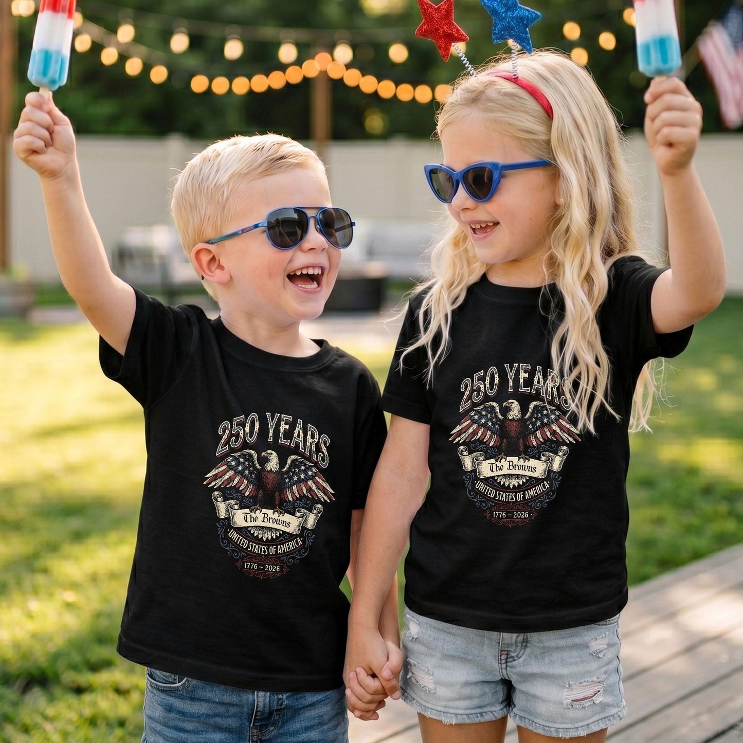 Custom Family Name 250 Years Of United States Shirt | We The People 1776 2026 Tee | Patriotic 4th Of July Gift