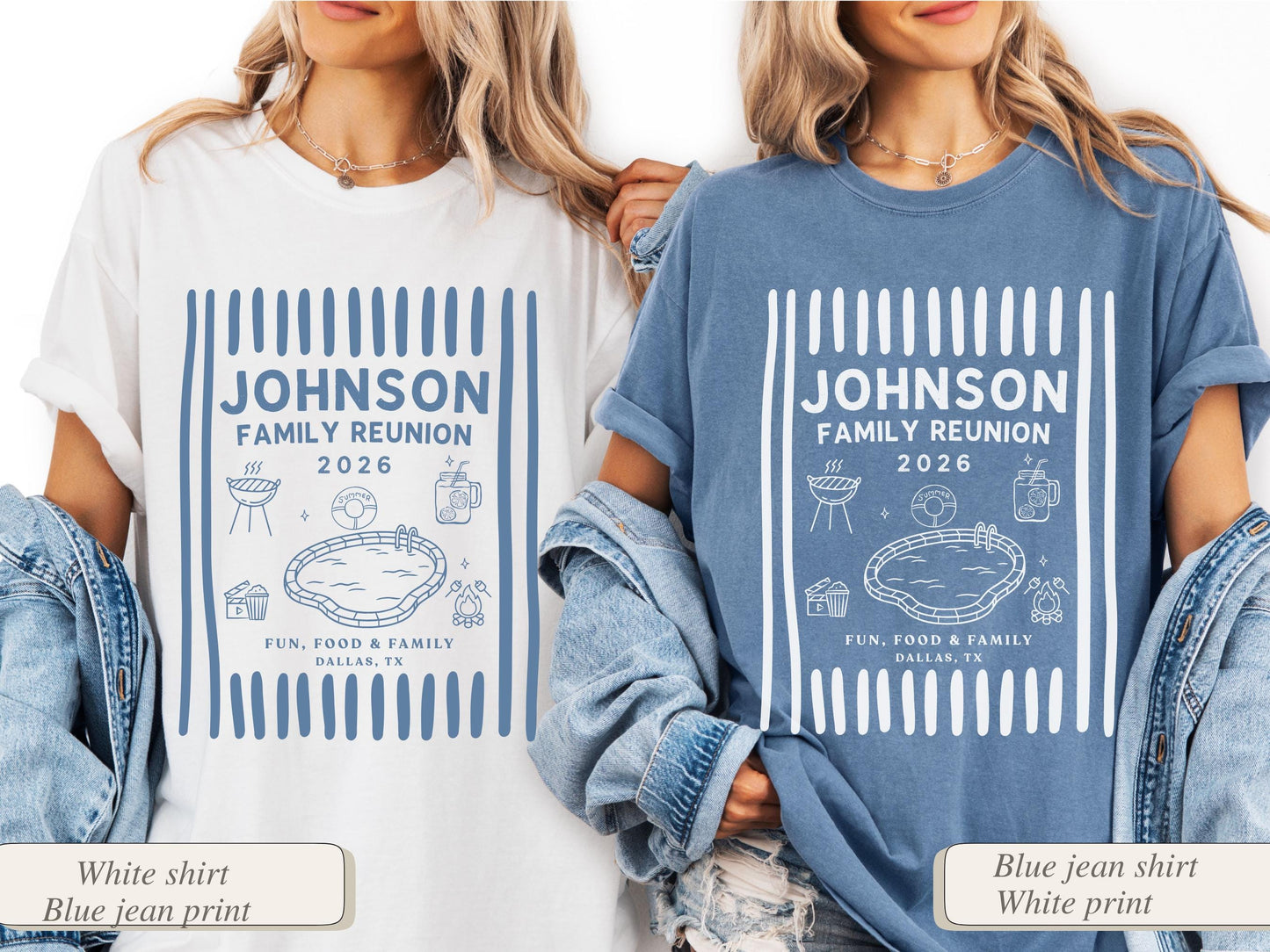 Custom Family Reunion Shirts 2026, Matching Family Trip Shirts, Summer Family Reunion Comfort Colors Tee, Girls Cousins Pool Crew Tee