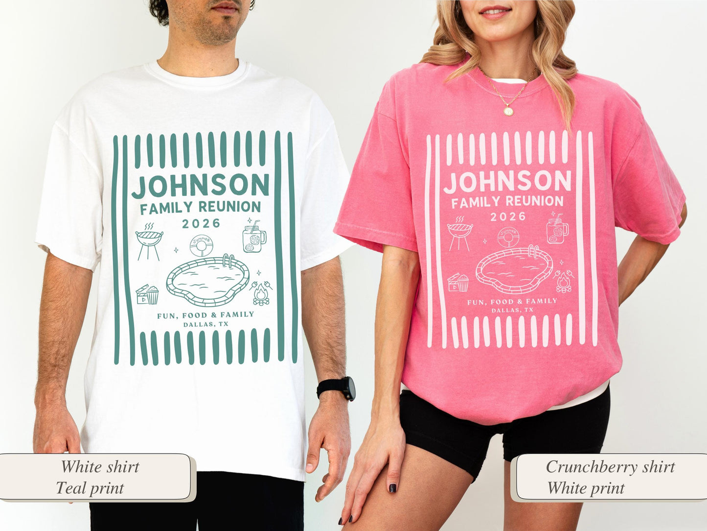 Custom Family Reunion Shirts 2026, Matching Family Trip Shirts, Summer Family Reunion Comfort Colors Tee, Girls Cousins Pool Crew Tee