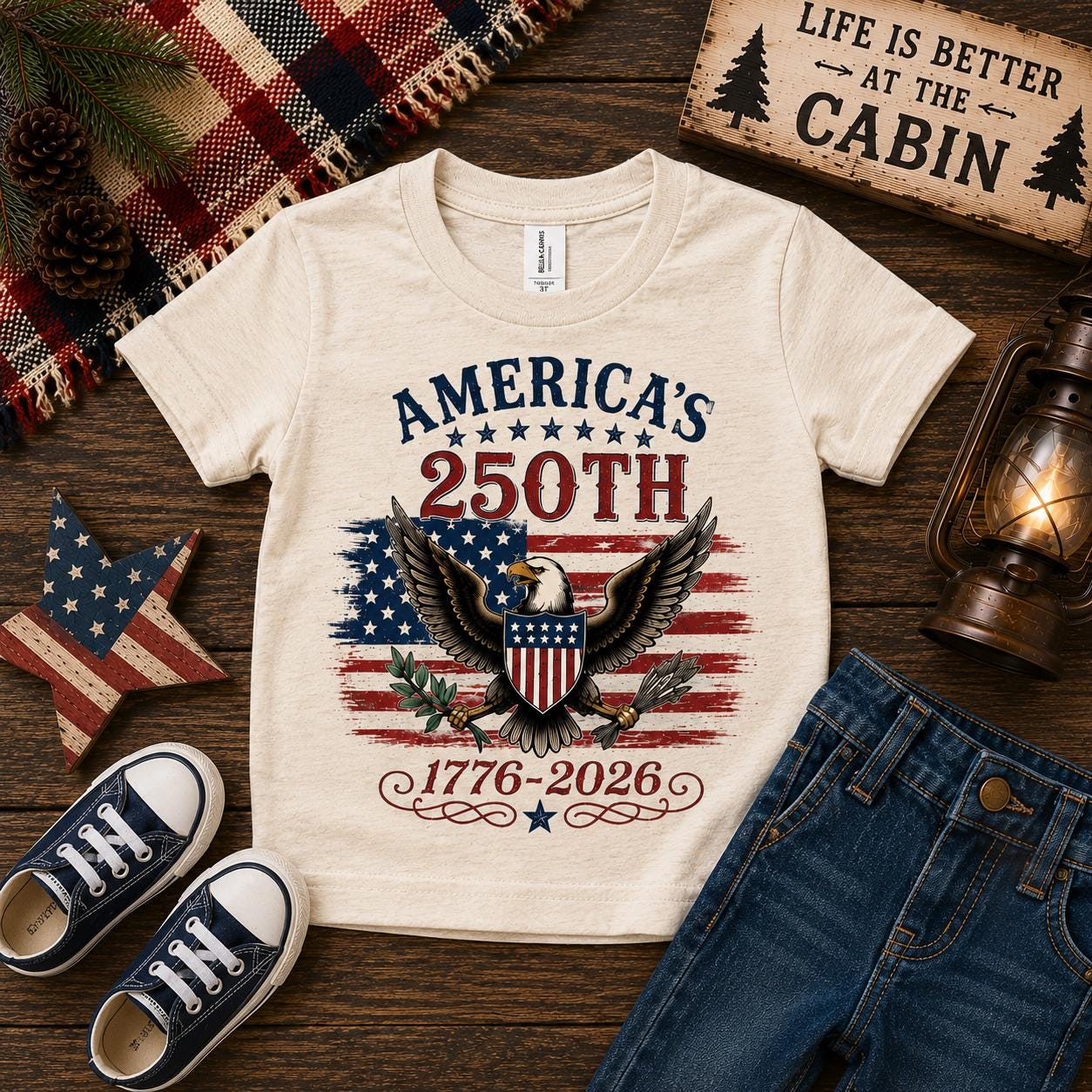 Americas 250th Anniversary Shirt | Matching Family Fourth Of July Shirts | Patriotic USA Eagle 1776 2026 Tee