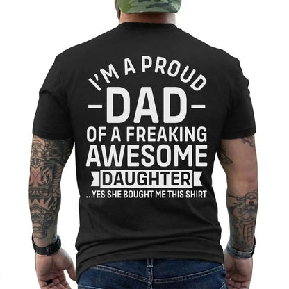 Proud Dad of an Awesome Daughter Shirt in Black