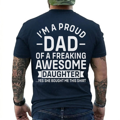 Proud Dad of an Awesome Daughter Shirt in Navy