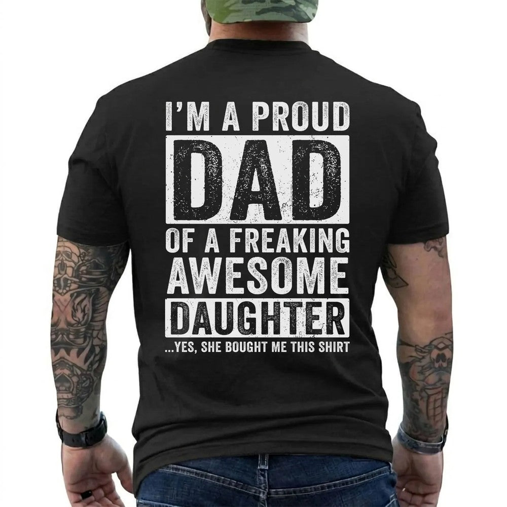Proud Grandpa of an Awesome Granddaughter Shirt in Black