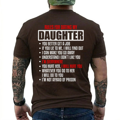 Rules for Dating My Daughter Shirt in Dark Chocolate