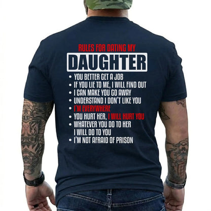 Rules for Dating My Daughter Shirt in Navy