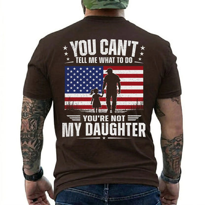 You're Not My Daughter Patriotic Shirt in Dark Chocolate